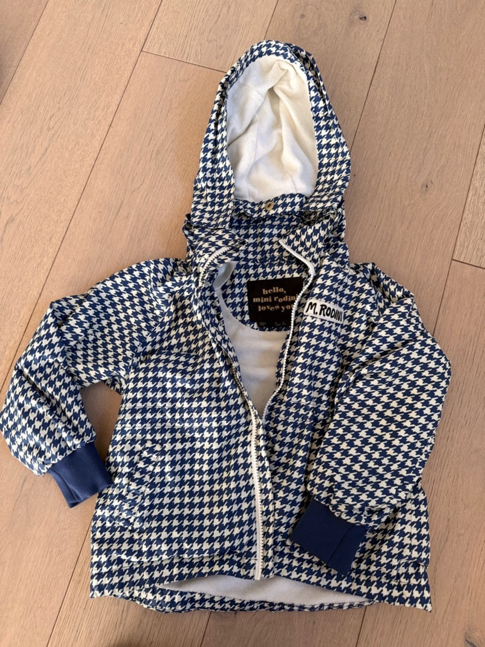 MINI RODINI - HOUNDSTOOTH WINDBREAKER unisex - 5T